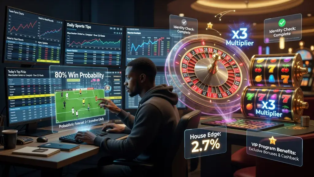 Sports Predictions and Casino Games Explained: Daily Tips, House Edge, Slot Multipliers, VIP Programs, KYC, and More