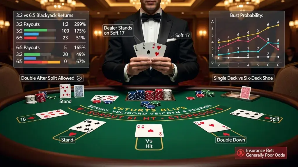 Blackjack Rules and Casino Strategy: Odds, Payouts, and How Dealer Rules Change Your Chances
